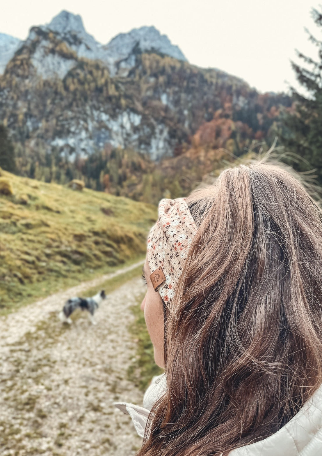 Handgenähtes Stirnband, Headband aus Bio Baumwolle mit Logo, Furfellows handgefertigte Accessoires für Hund und Halterin