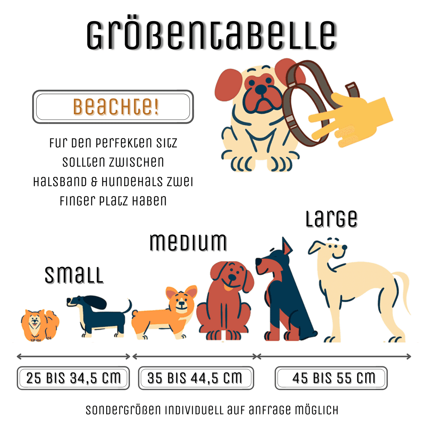 Größentabelle für Hunde. handgefertigte Hunde Bandanas & Hunde-Halstücher von Furfellows | Dein Onlineshop für handgefertigte Hundeaccessoires