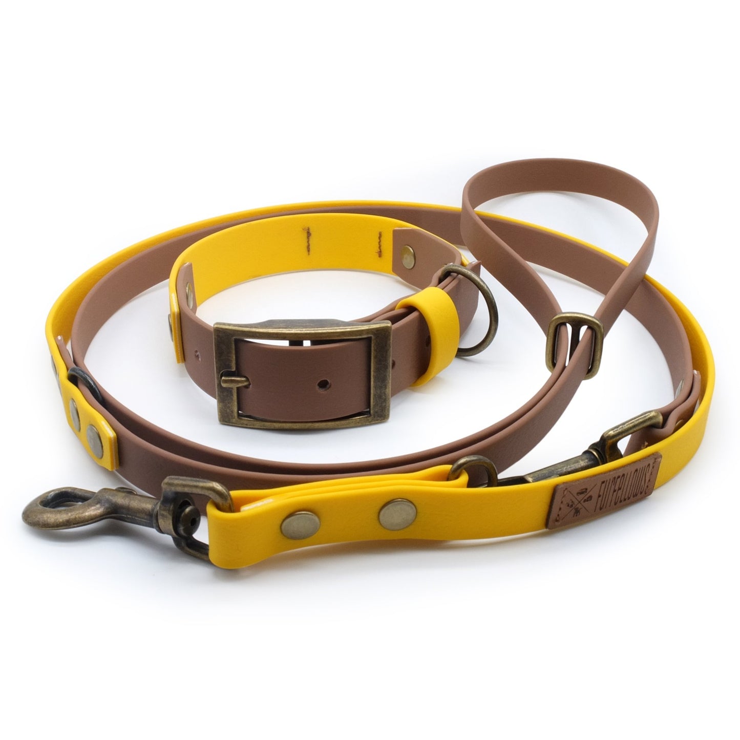 Biothane Leine für Hunde. Hunde-Halsbänder und Leine Set aus Biothane, handgefertigte Biothane Hunde-Leinen Brustgeschirre & Halsbänder,Halstücher, Partnerlooks für Hund & Halterin von Furfellows | Dein Onlineshop für handgefertigte Hundeaccessoires