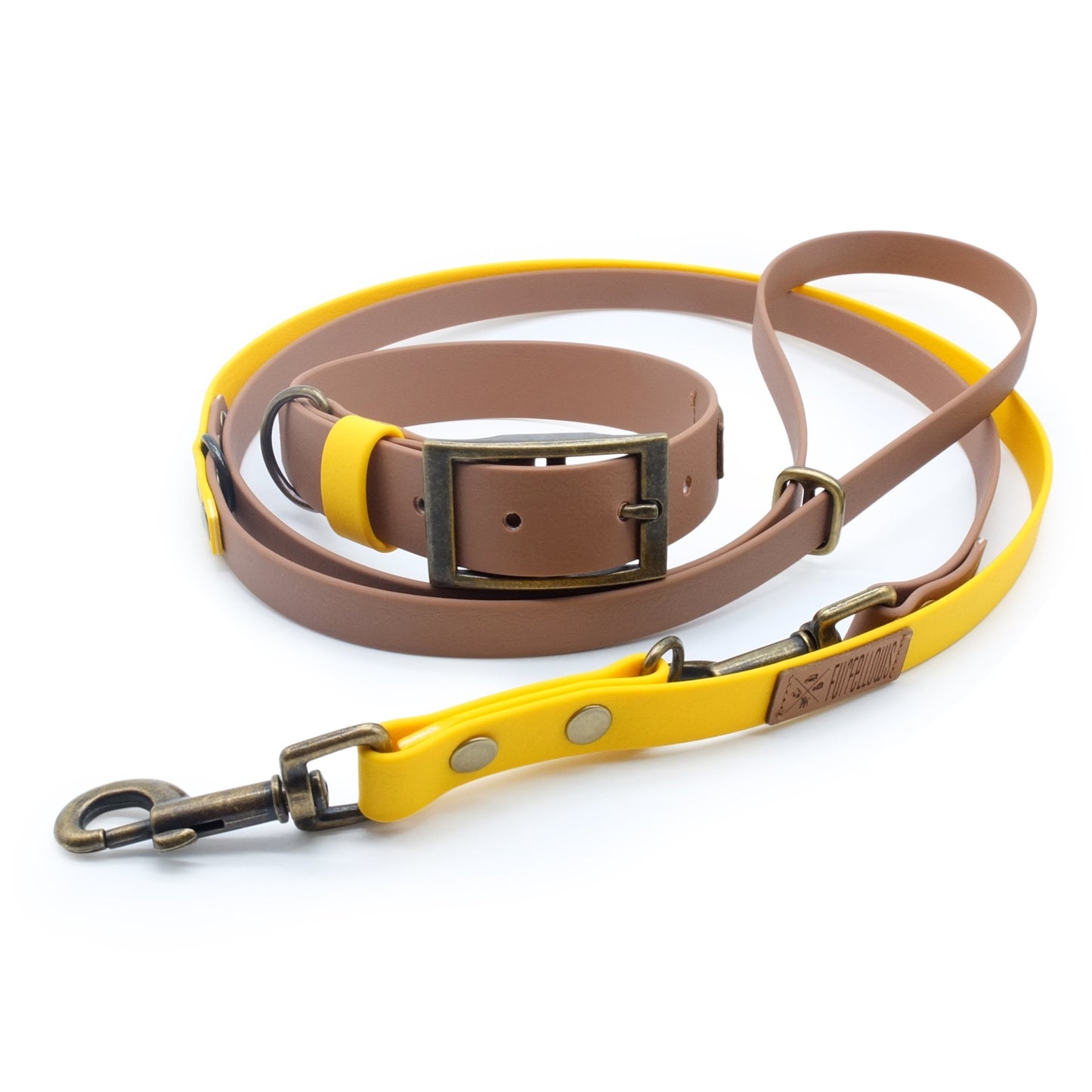 Biothane Halsband und Leine Set für Hunde. Hunde-Halsbänder und Leine Set aus Biothane, handgefertigte Biothane Hunde-Leinen Brustgeschirre & Halsbänder,Halstücher, Partnerlooks für Hund & Halterin von Furfellows | Dein Onlineshop für handgefertigte Hundeaccessoires