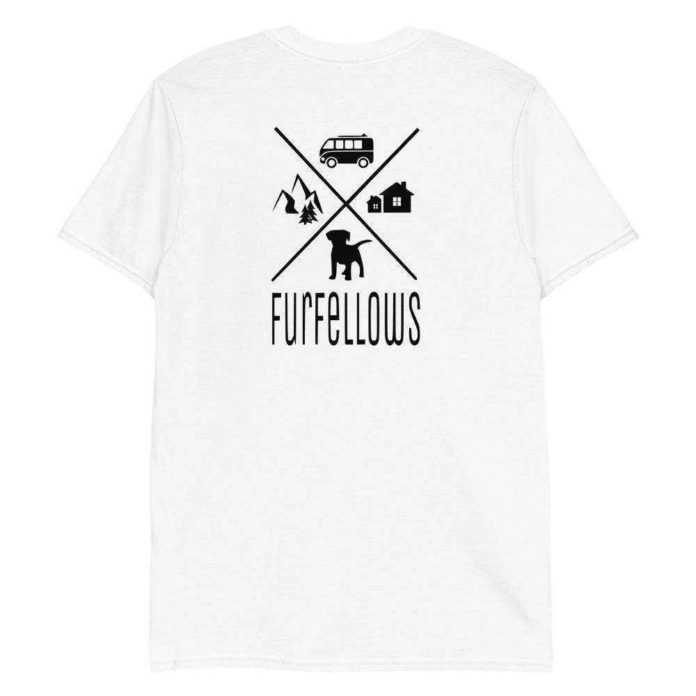 Furfellows T-Shirt schwarz weiß grau Shirt kurzarm kurzes baumwolle streetwar fashion fashionista