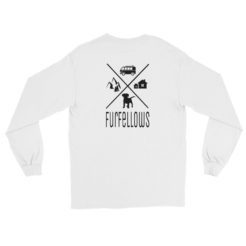 Furfellows T-Shirt longsleeve langarm schwarz weiß grau Shirt baumwolle streetwar fashion fashionista