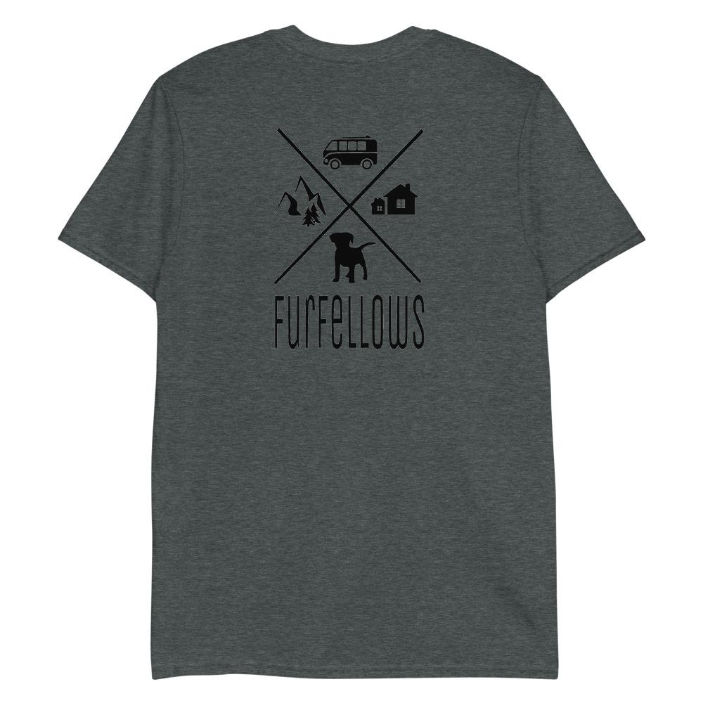 Furfellows T-Shirt schwarz weiß grau Shirt kurzarm kurzes baumwolle streetwar fashion fashionista