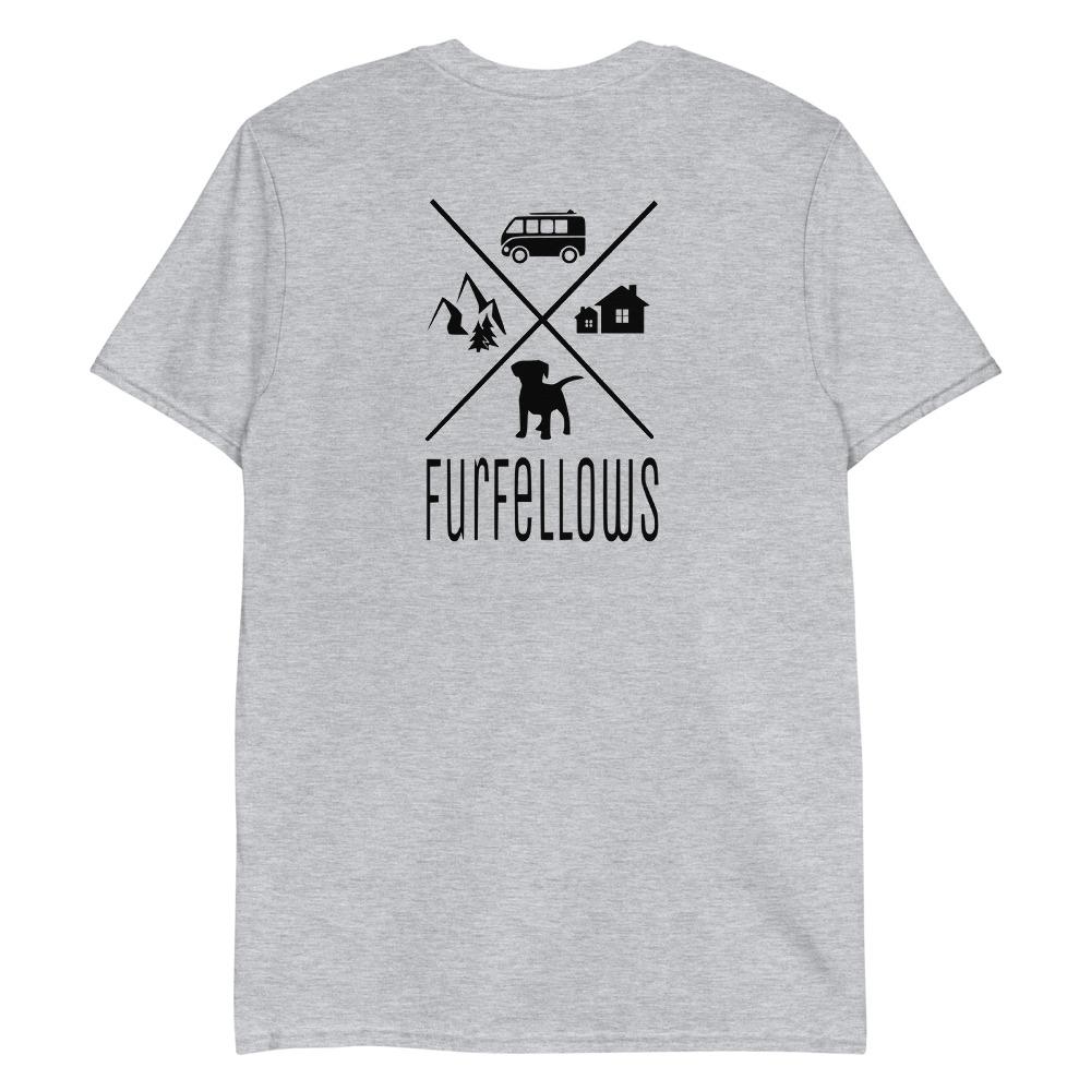 Furfellows T-Shirt schwarz weiß grau Shirt kurzarm kurzes baumwolle streetwar fashion fashionista